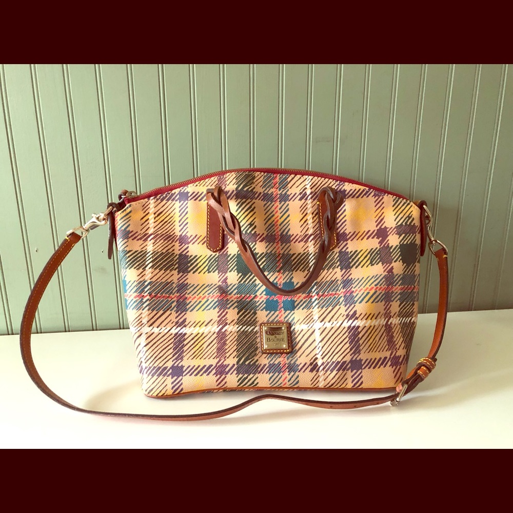 Dooney and Bourke plaid satchel